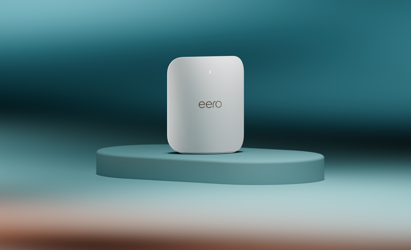 eero Pro 7 Wi-Fi router on a display plinth